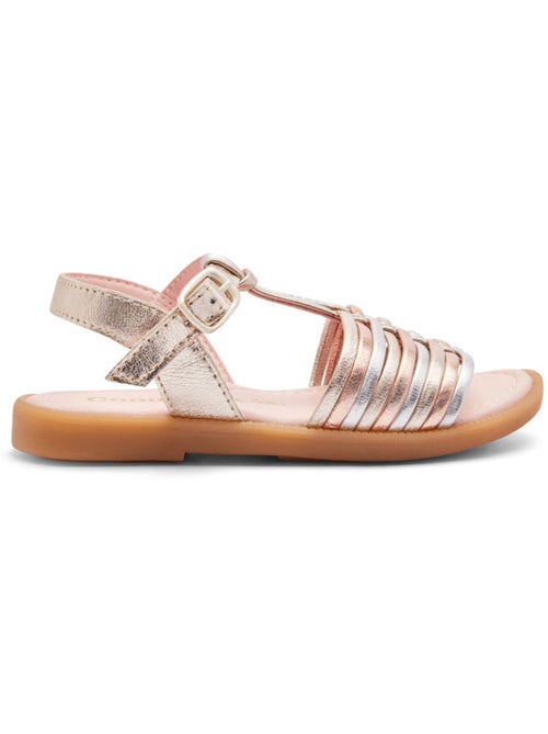 Sandales conguitos tiras piel - Kiabi