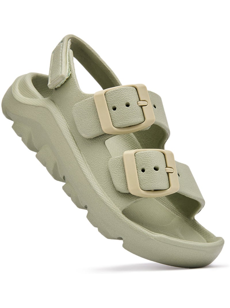 Sandales conguitos transpirable cordones Vert clair - Kiabi