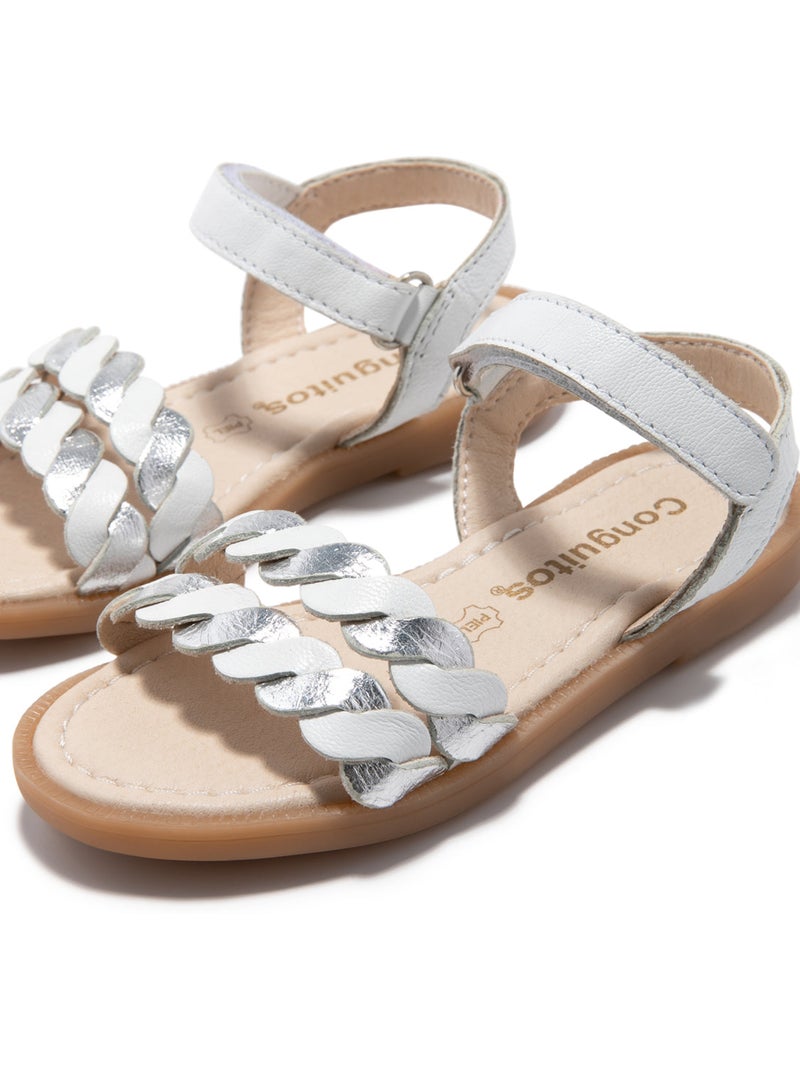Sandales Conguitos Trenzado Trenza Blanc - Kiabi