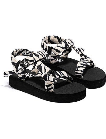 Sandales conguitos zebra b&w
