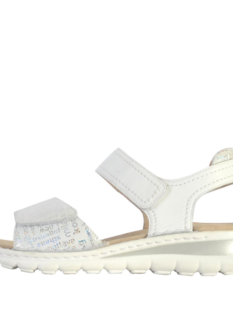 Sandales Cuir Ara Metrocalf Blanc - Kiabi