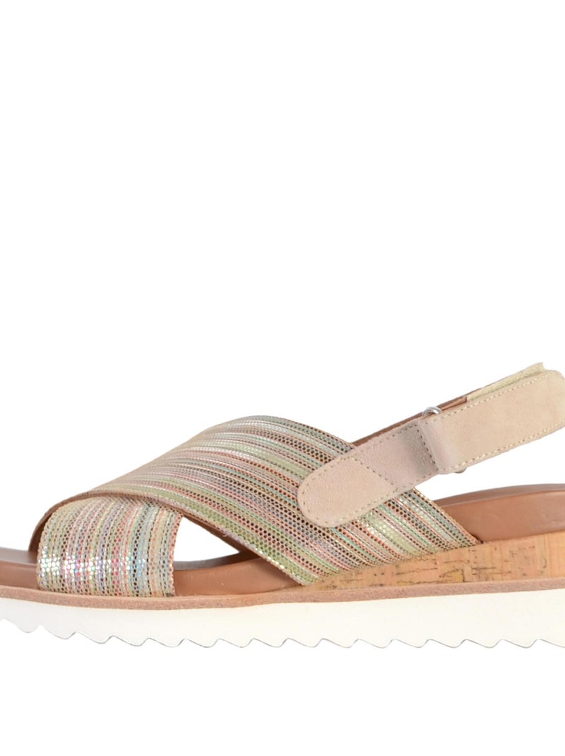 Sandales Cuir Ara Valencia Multicolore - Kiabi