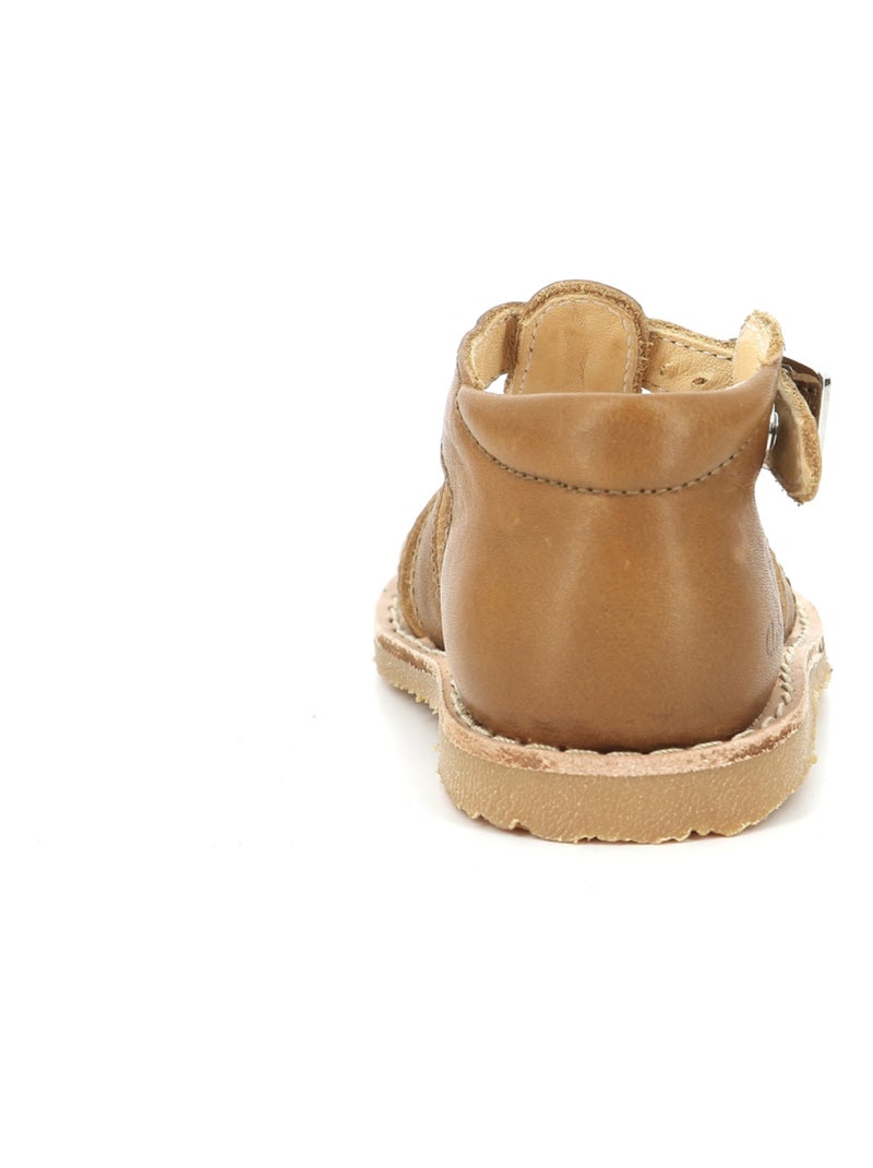 Sandales Cuir Binosmo Aster Camel - Kiabi