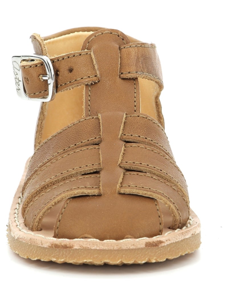 Sandales Cuir Binosmo Aster Camel - Kiabi
