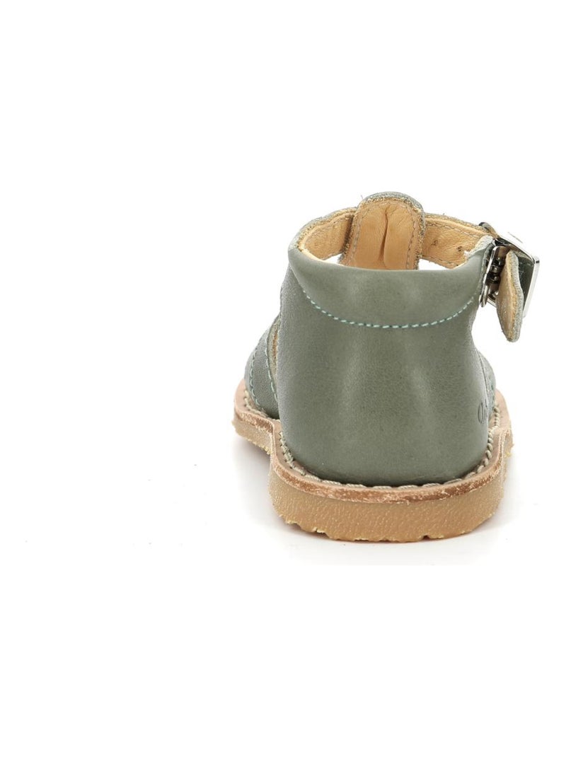 Sandales Cuir Binosmo Aster Kaki - Kiabi