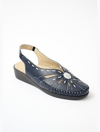 Sandales cuir bout fermé largeur confort