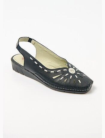 Sandales cuir bout fermé largeur confort