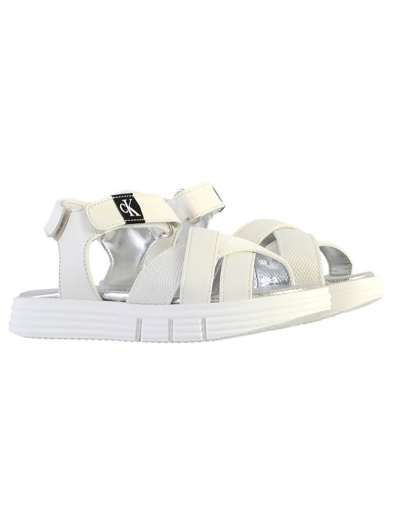 Sandales Cuir Calvin Klein Jeans Enfant Noir - Kiabi