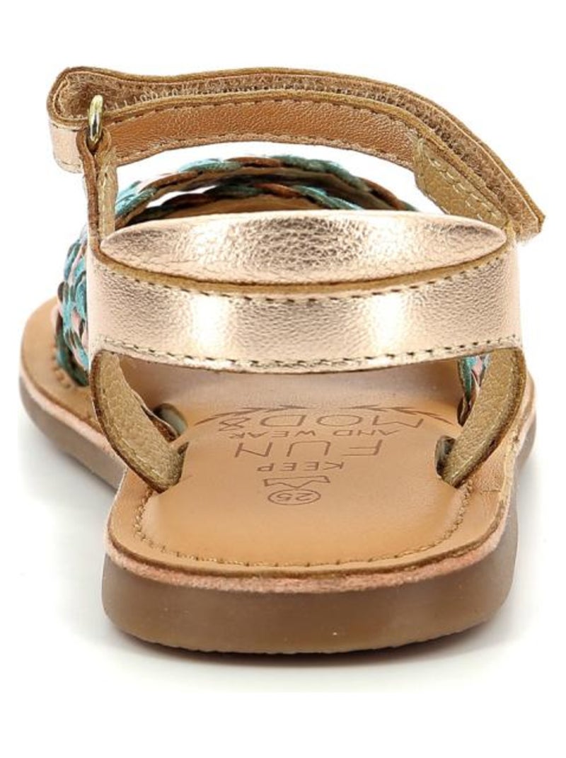 Sandales Cuir Canibraid Mod 8 Rose - Kiabi