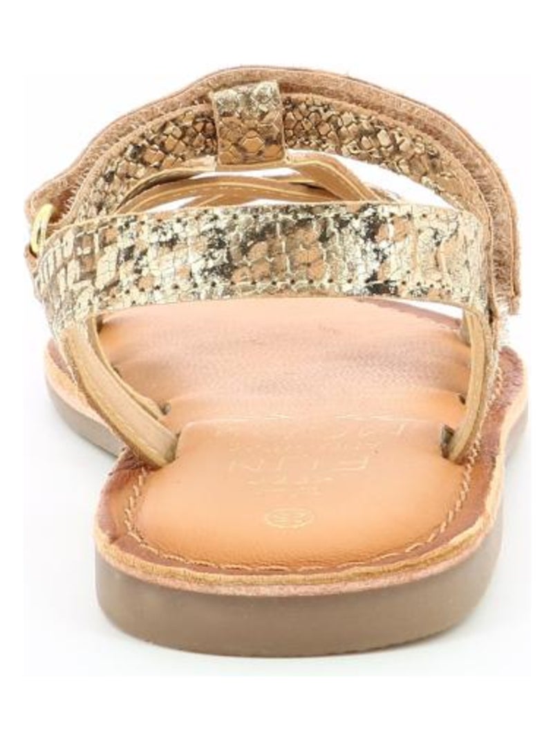 Sandales Cuir Canissa Mod 8 Doré/or - Kiabi
