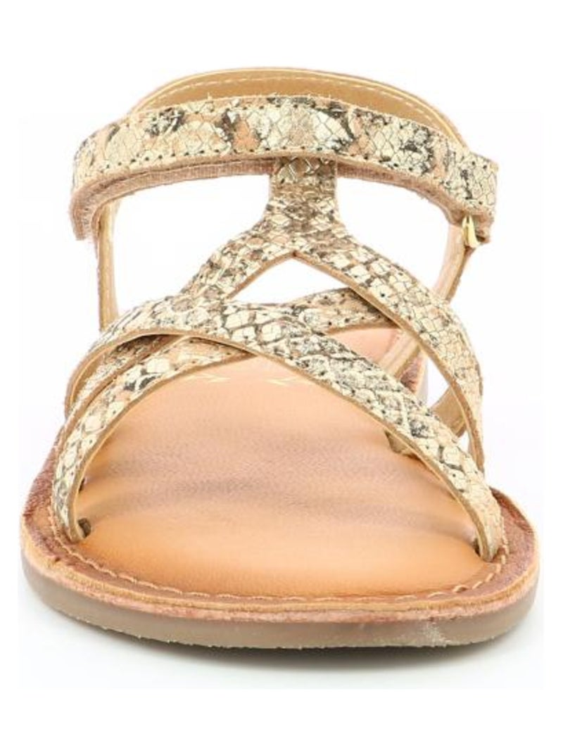 Sandales Cuir Canissa Mod 8 Doré/or - Kiabi
