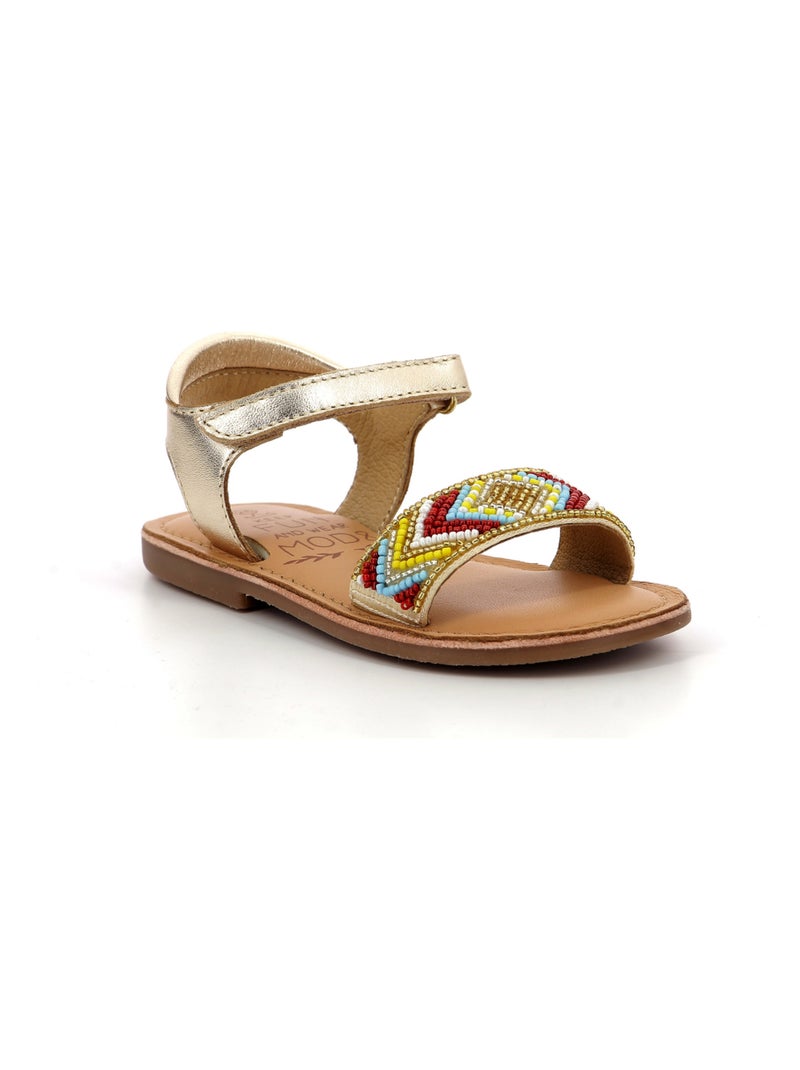 Sandales Cuir Capearls Mod 8 Doré/or - Kiabi