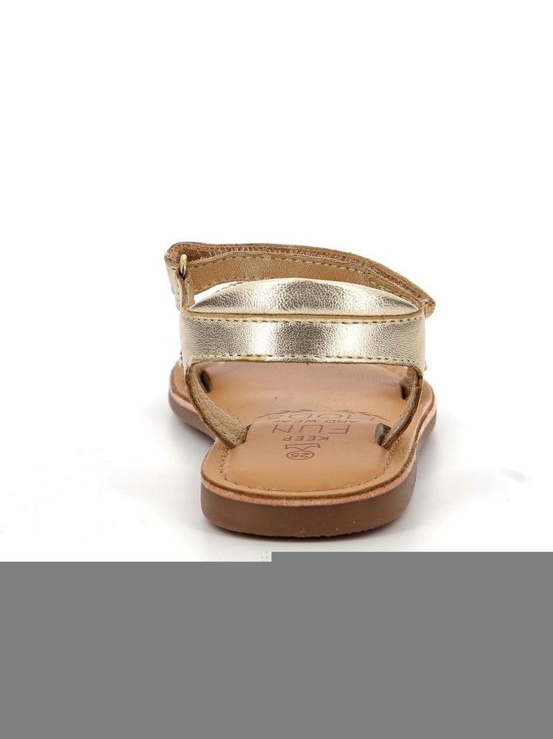 Sandales Cuir Capearls Mod 8 Doré/or - Kiabi