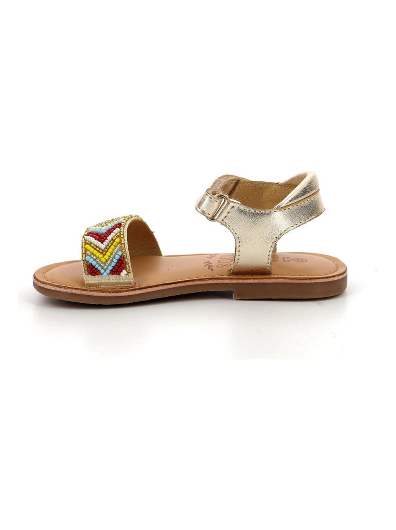Sandales Cuir Capearls Mod 8 Doré/or - Kiabi