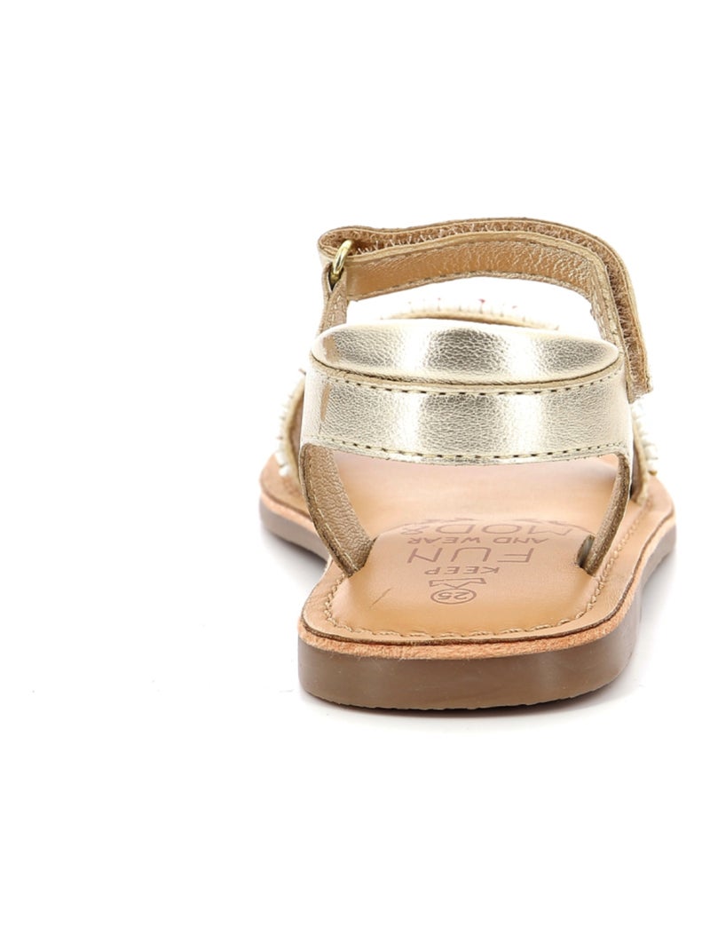 Sandales Cuir Capearls Mod 8 Doré/or - Kiabi