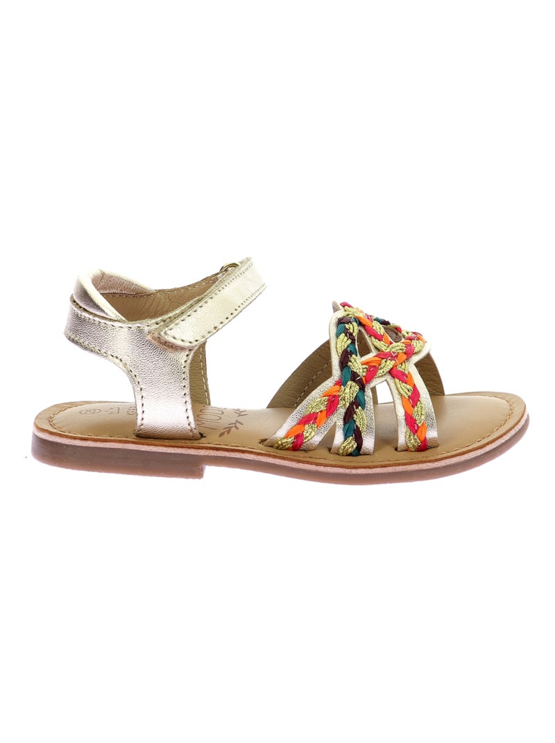Sandales Cuir Caweave Mod 8 Doré/or - Kiabi