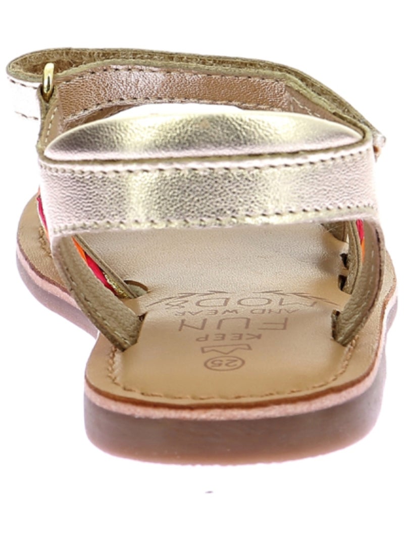 Sandales Cuir Caweave Mod 8 Doré/or - Kiabi