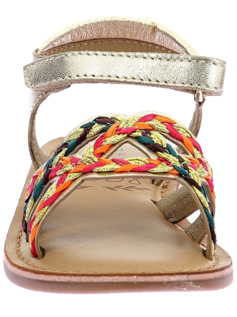 Sandales Cuir Caweave Mod 8 Doré/or - Kiabi