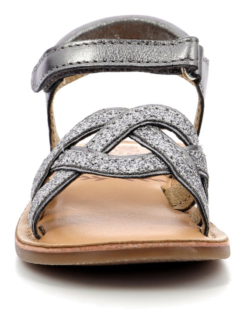 Sandales Cuir Caweave Mod 8 Gris - Kiabi