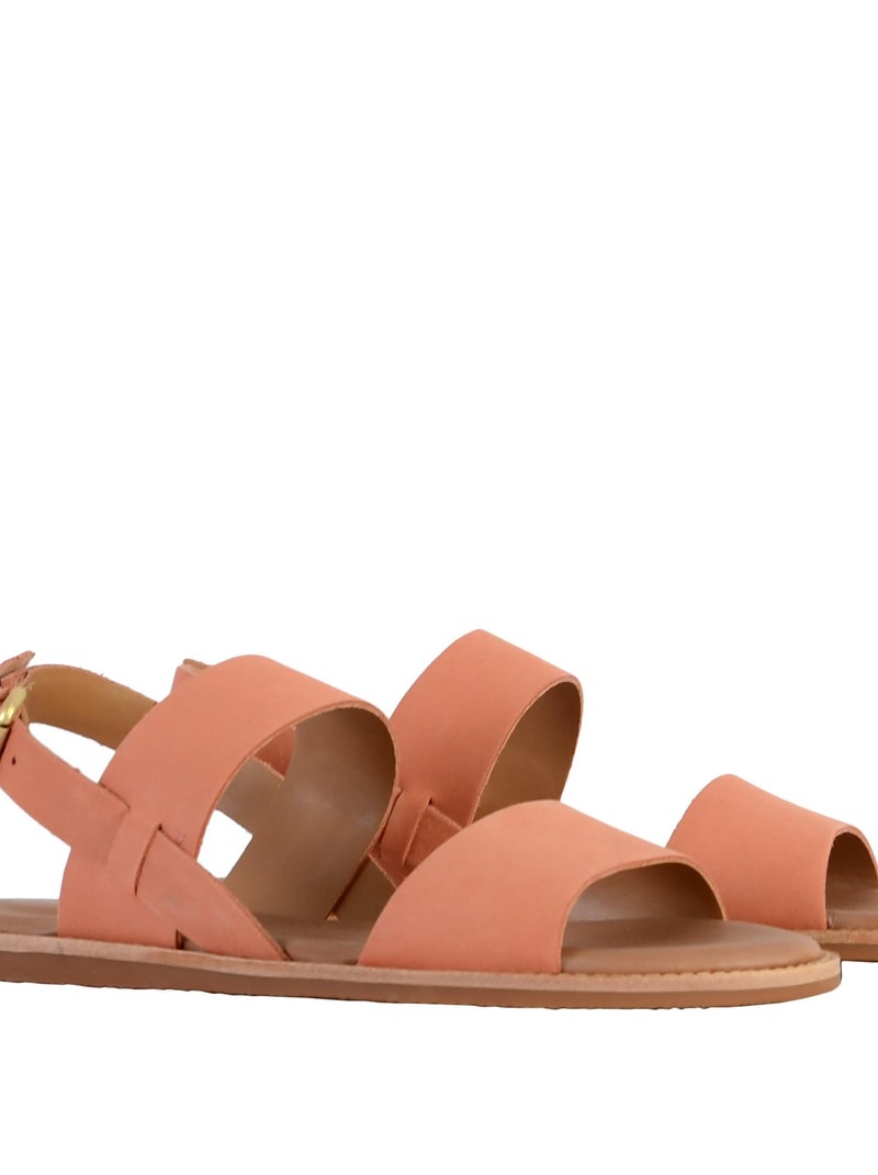 Sandales Cuir Clarks Karsea Strap Orange - Kiabi