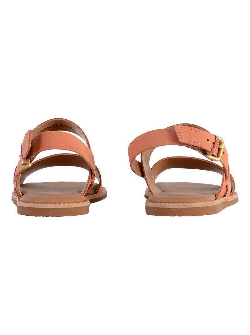 Sandales Cuir Clarks Karsea Strap Orange - Kiabi