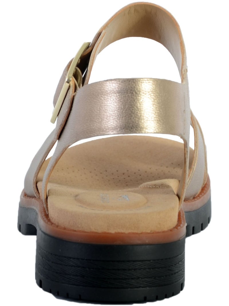 Sandales Cuir Clarks Orinoco Strap Gris - Kiabi