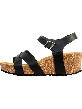 Sandales Cuir Compenseés The Divine Factory Noga Ety Edge