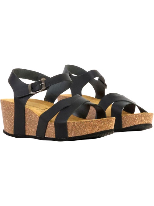 Sandales Cuir Compenseés The Divine Factory Noga Ety Edge - Kiabi