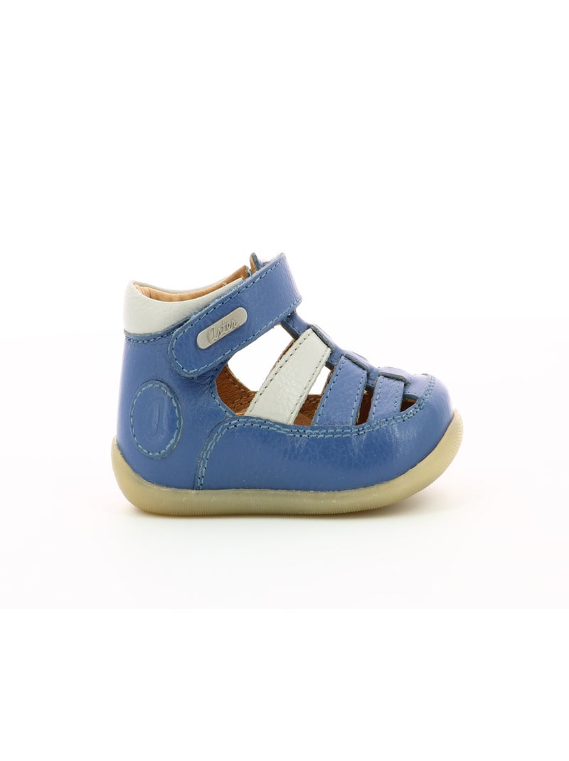 Sandales Cuir Denys Aster Bleu - Kiabi