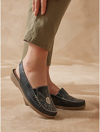 Sandales cuir élastiquées côtés