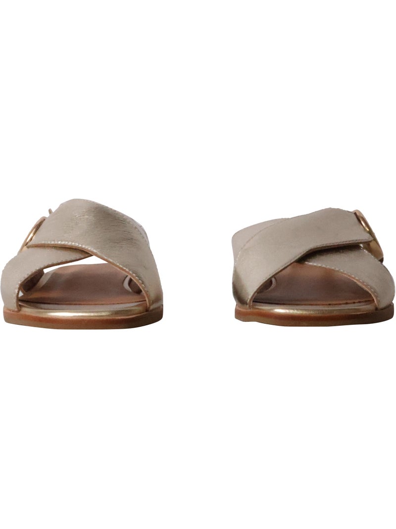 Sandales Cuir Emilie Karston Aimee Blanc nacré - Kiabi