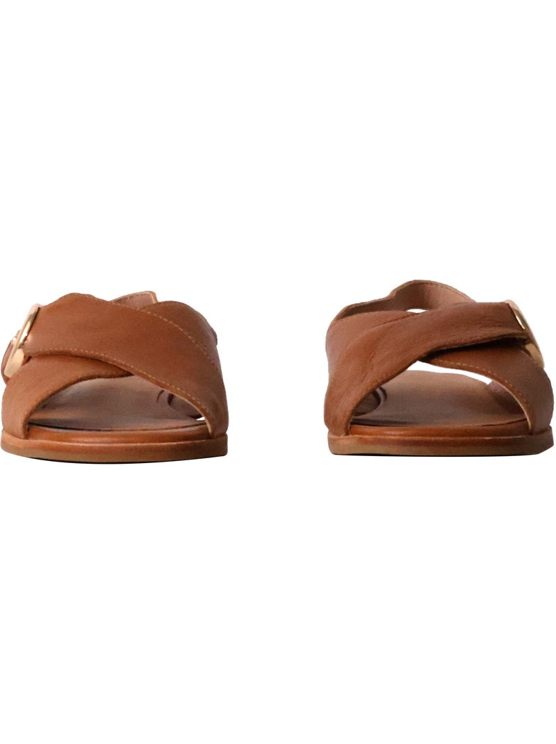 Sandales Cuir Emilie Karston Aimee Camel - Kiabi