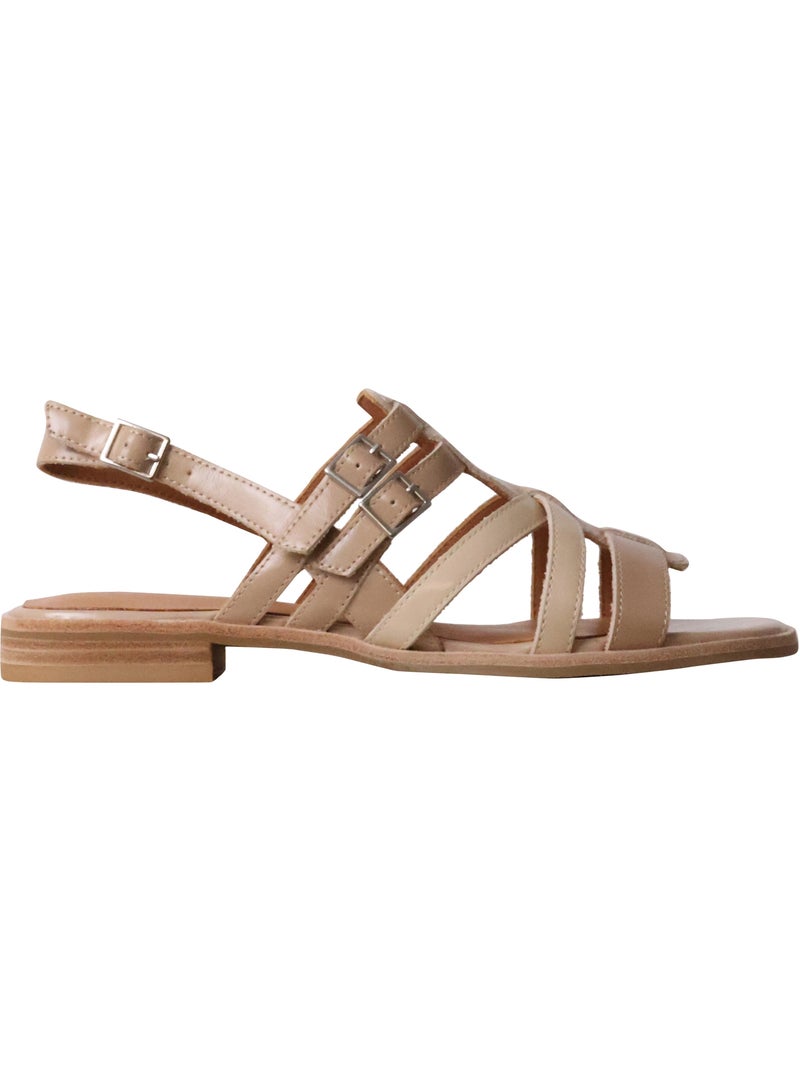 Sandales Cuir Emilie Karston Ariette Beige - Kiabi