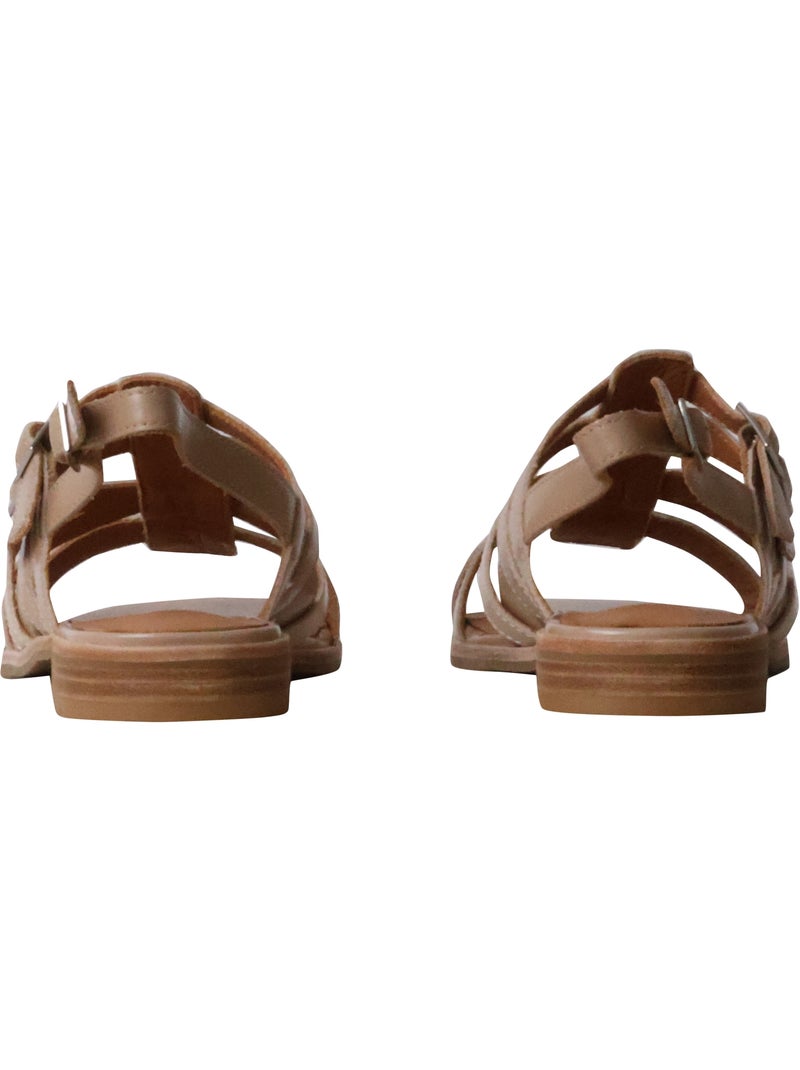 Sandales Cuir Emilie Karston Ariette Beige - Kiabi
