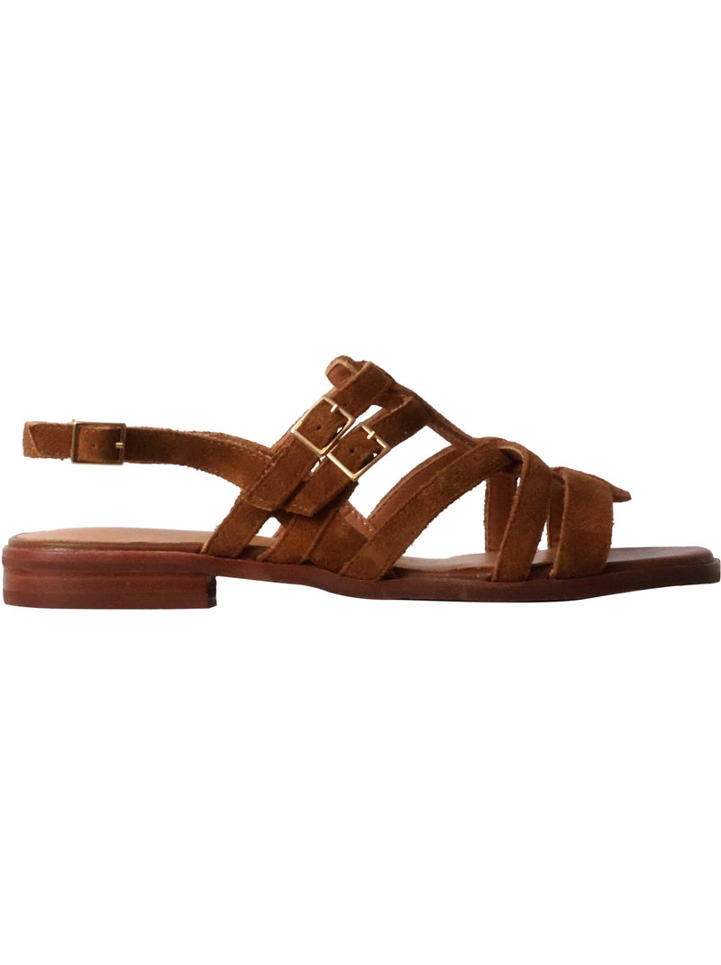 Sandales Cuir Emilie Karston Ariette Marron - Kiabi