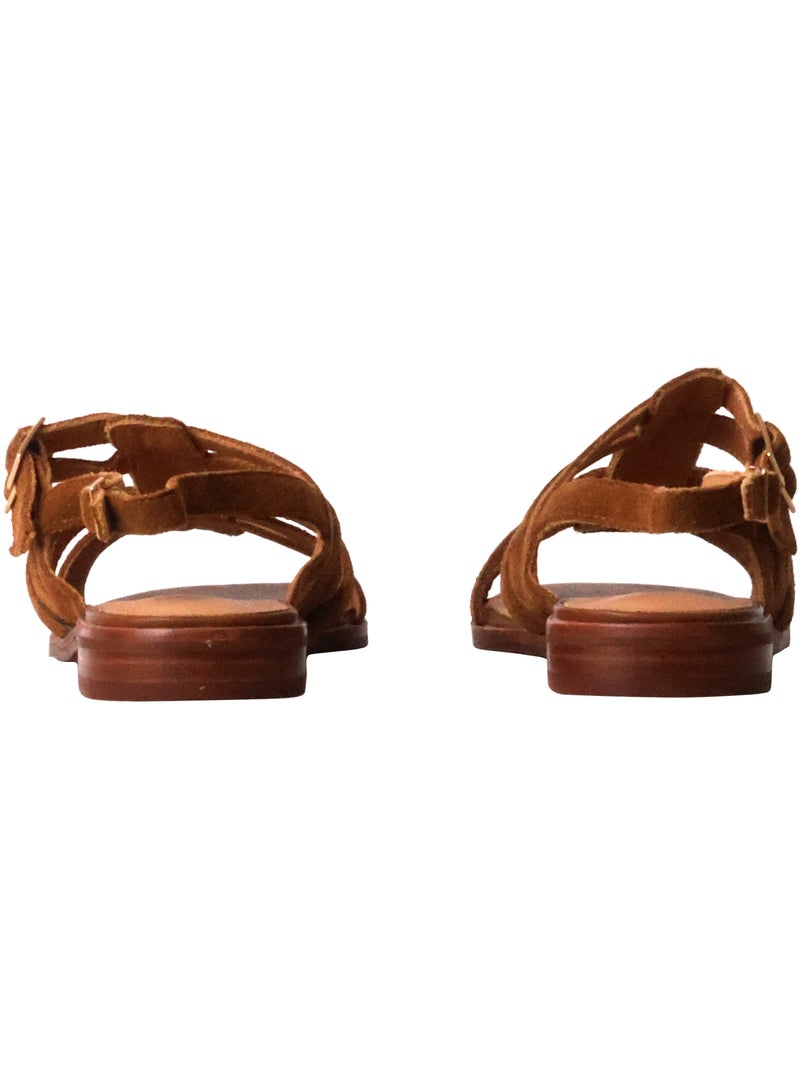Sandales Cuir Emilie Karston Ariette Marron - Kiabi