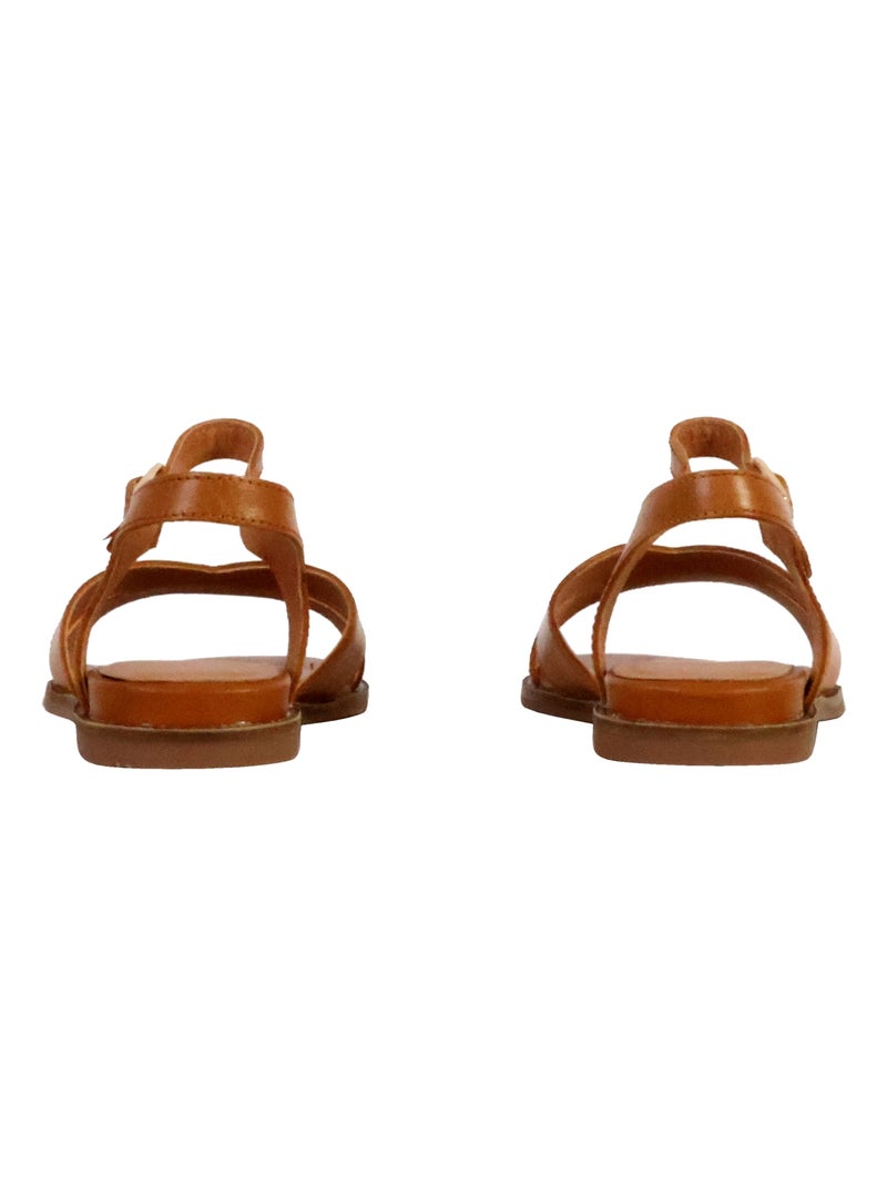 Sandales Cuir Emilie Karston Bella Marron - Kiabi