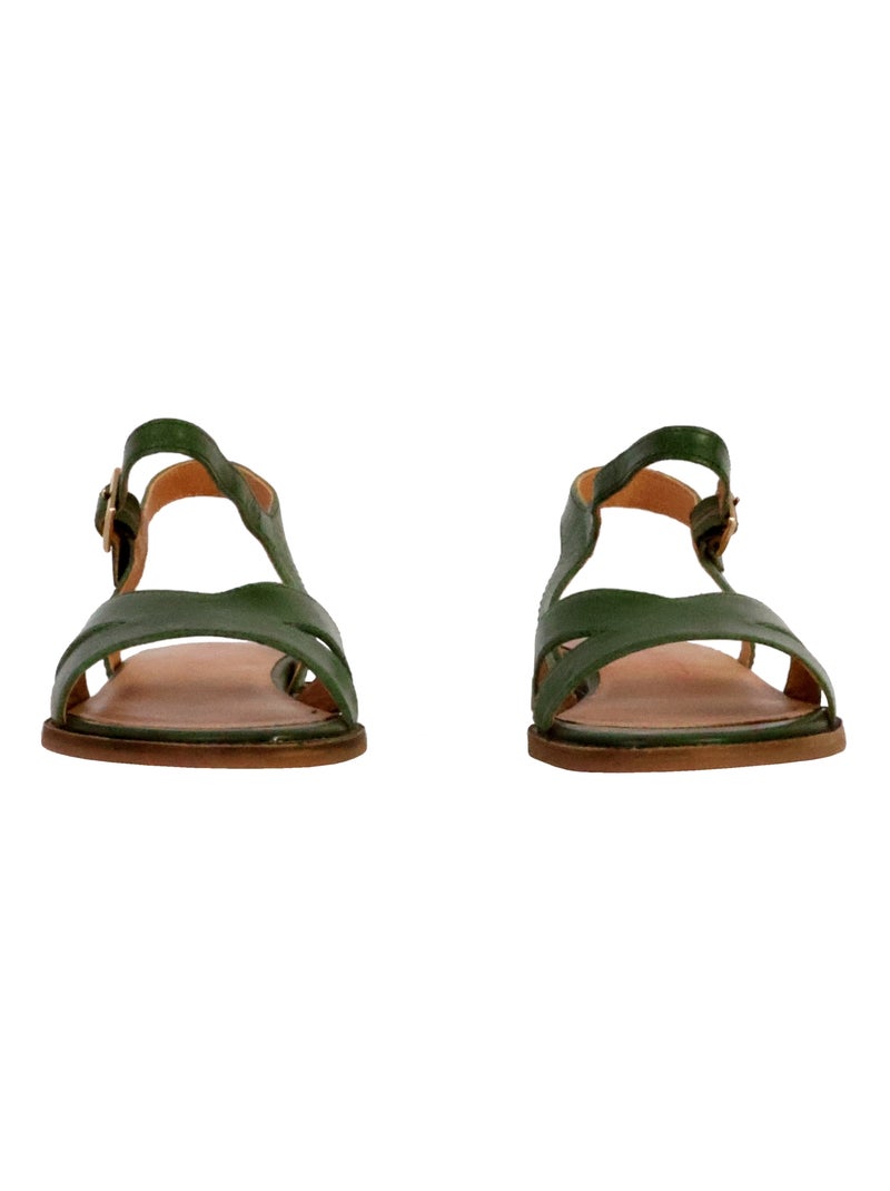 Sandales Cuir Emilie Karston Bella Vert - Kiabi