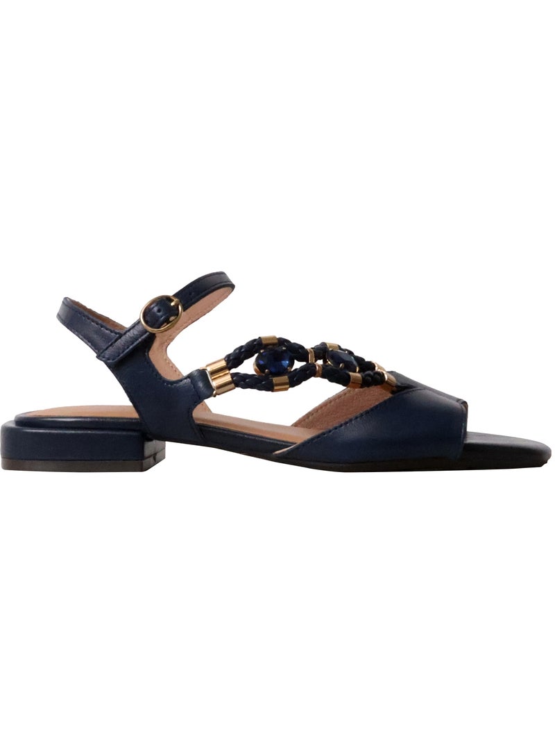 Sandales Cuir  Emilie Karston Clemence Bleu marine - Kiabi