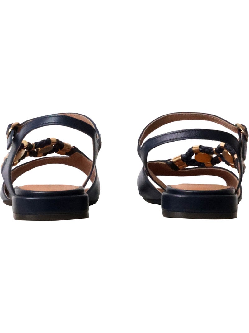 Sandales Cuir  Emilie Karston Clemence Bleu marine - Kiabi