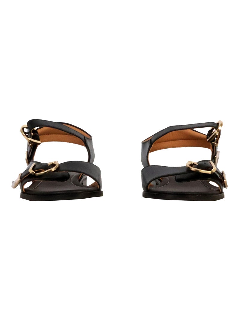 Sandales Cuir Emilie Karston Fiona Noir - Kiabi