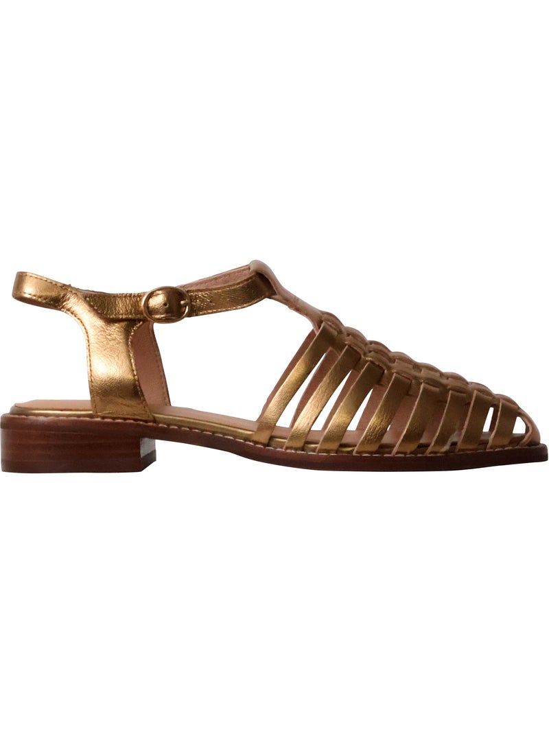 Sandales Cuir Emilie Karston Jipas Doré/or - Kiabi