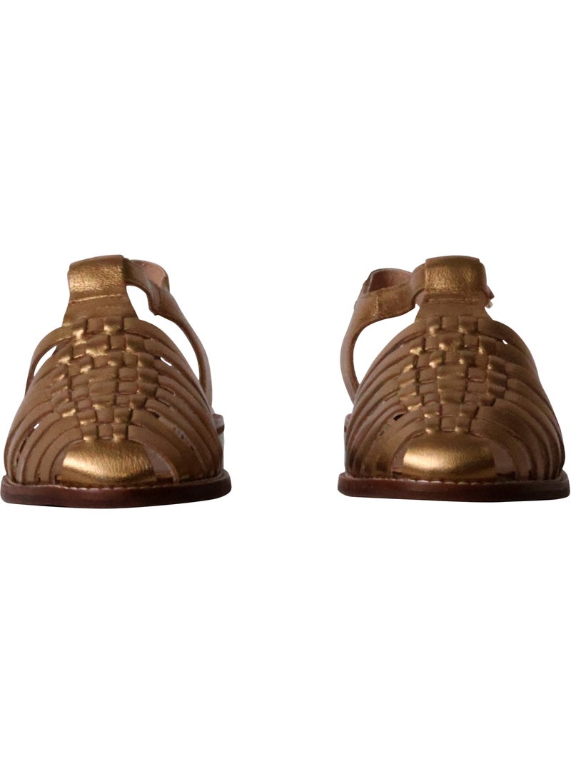 Sandales Cuir Emilie Karston Jipas Doré/or - Kiabi