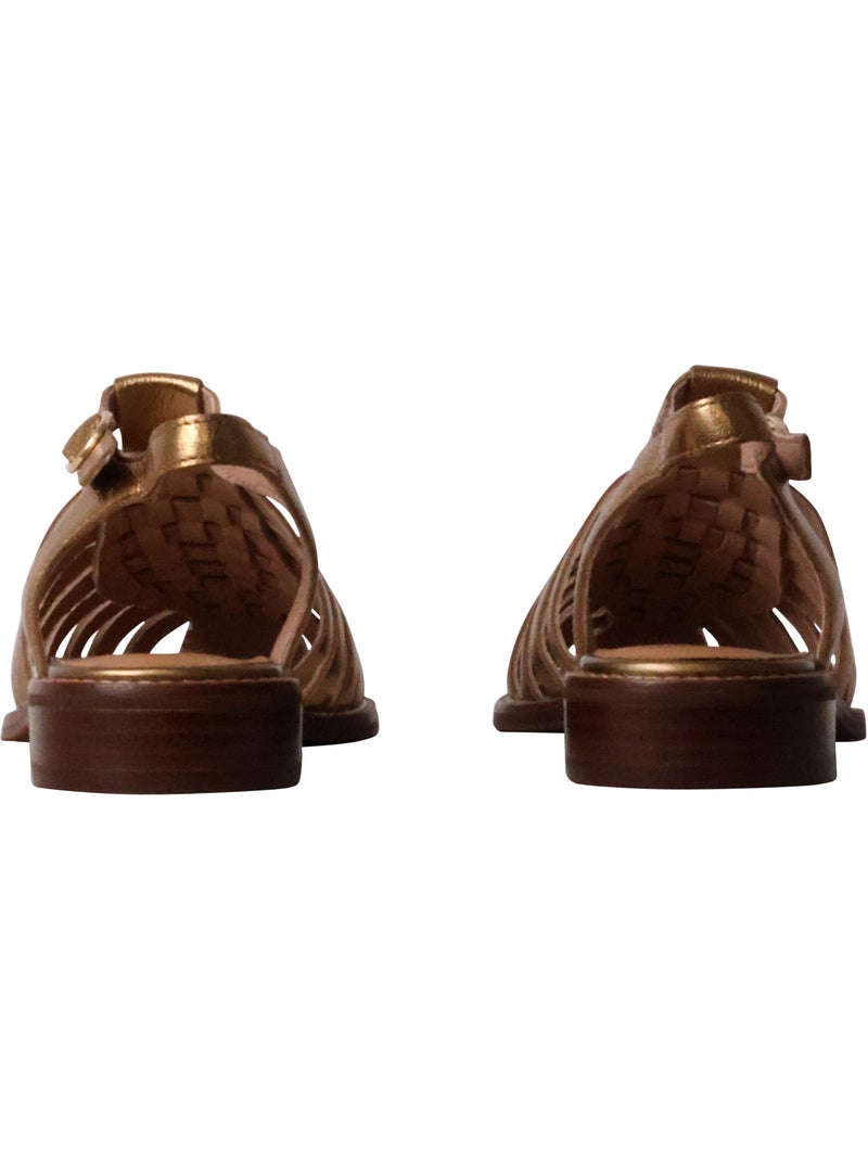 Sandales Cuir Emilie Karston Jipas Doré/or - Kiabi