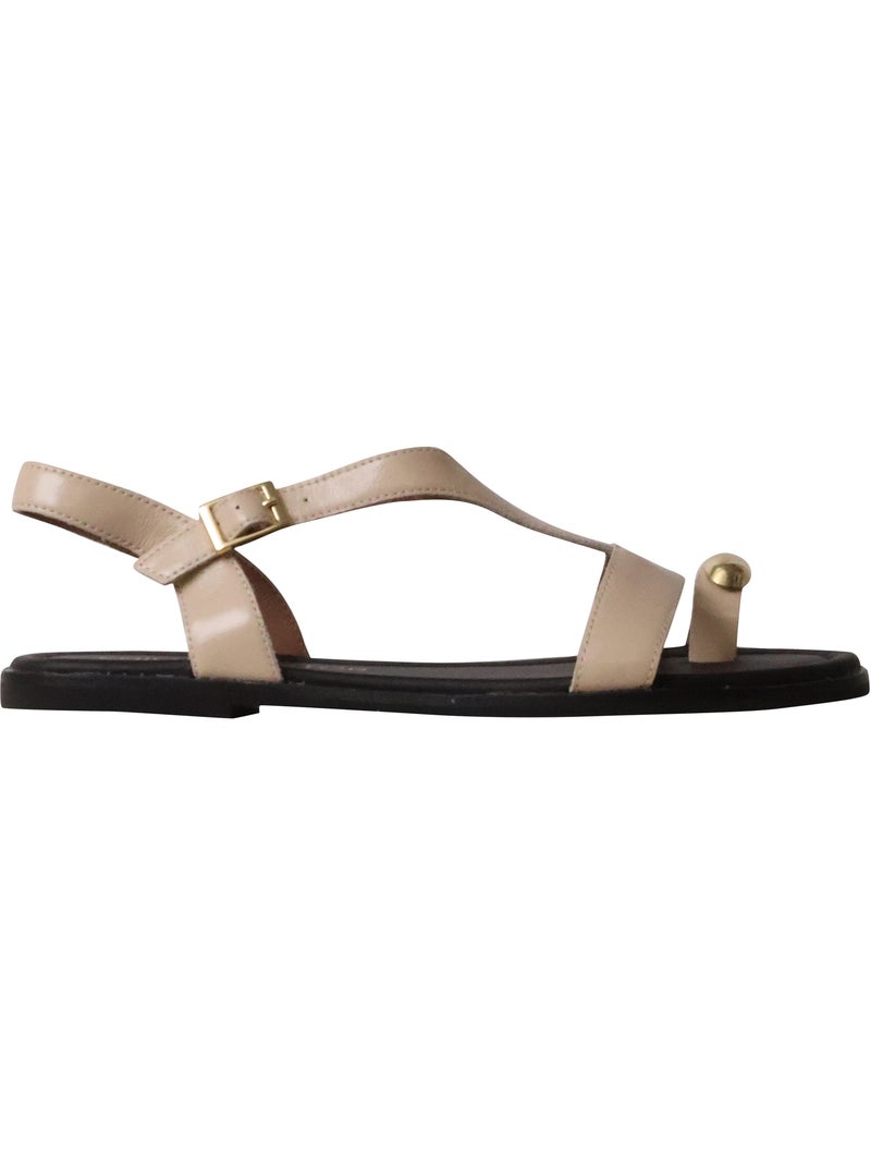 Sandales Cuir Emilie Karston Lynda Beige - Kiabi