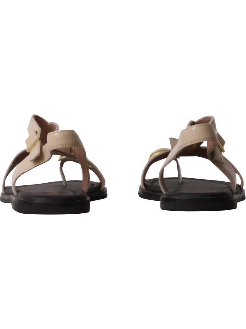 Sandales Cuir Emilie Karston Lynda Beige - Kiabi