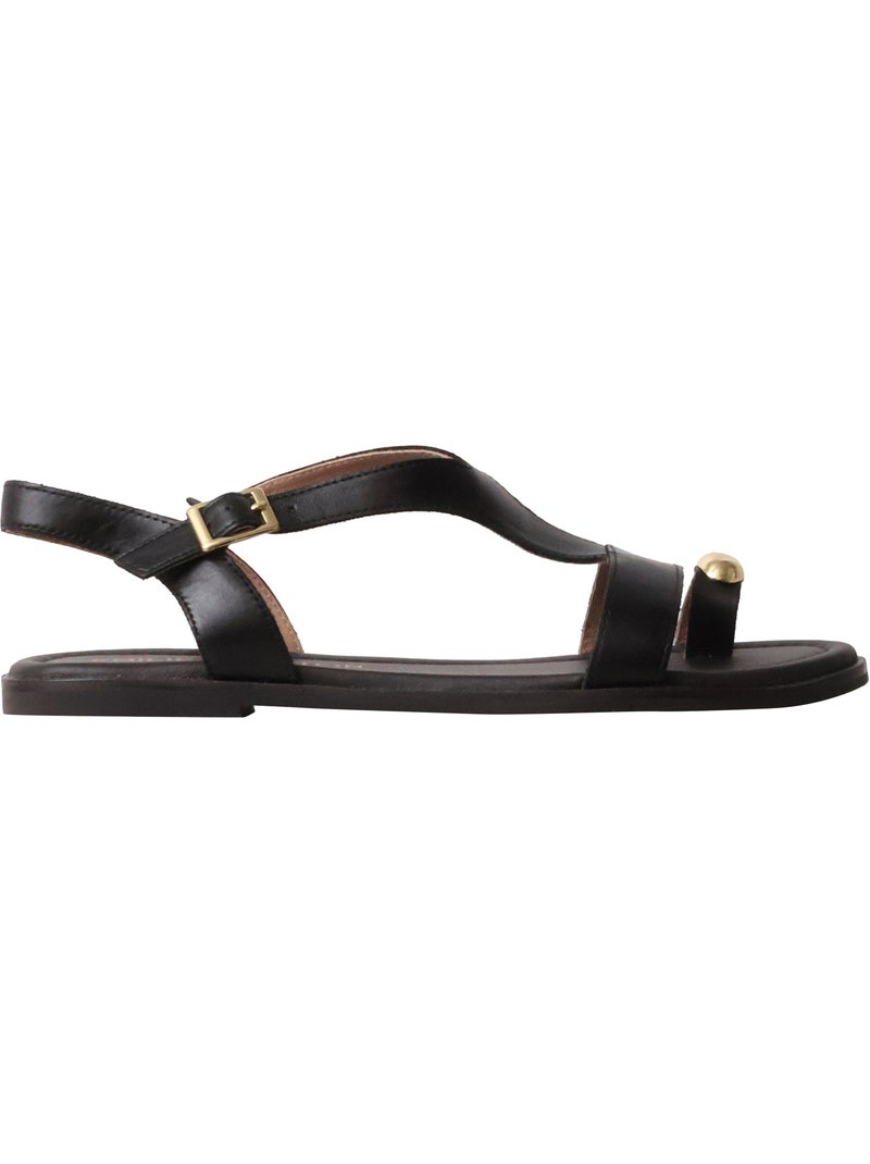 Sandales Cuir Emilie Karston Lynda Noir - Kiabi