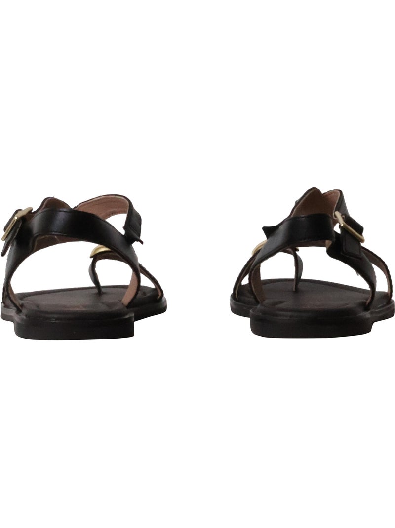 Sandales Cuir Emilie Karston Lynda Noir - Kiabi