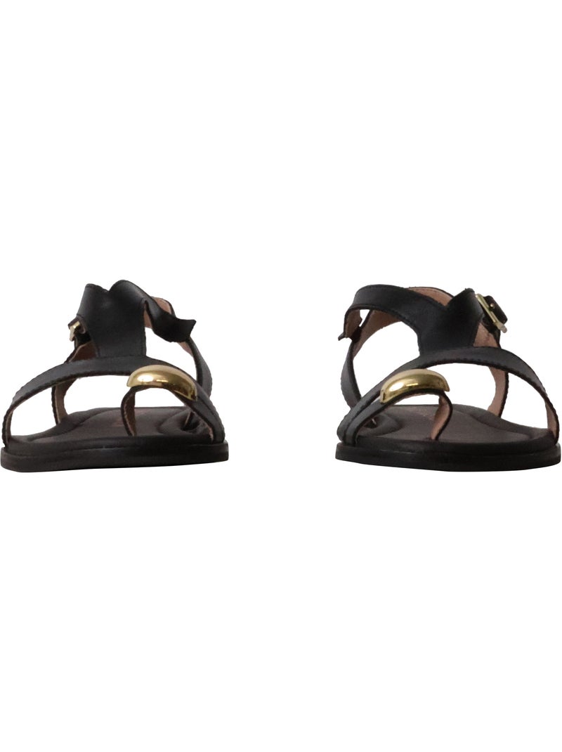 Sandales Cuir Emilie Karston Lynda Noir - Kiabi