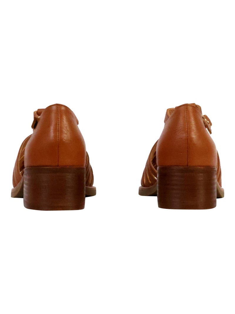 Sandales Cuir Emilie Karston Maeve Camel - Kiabi